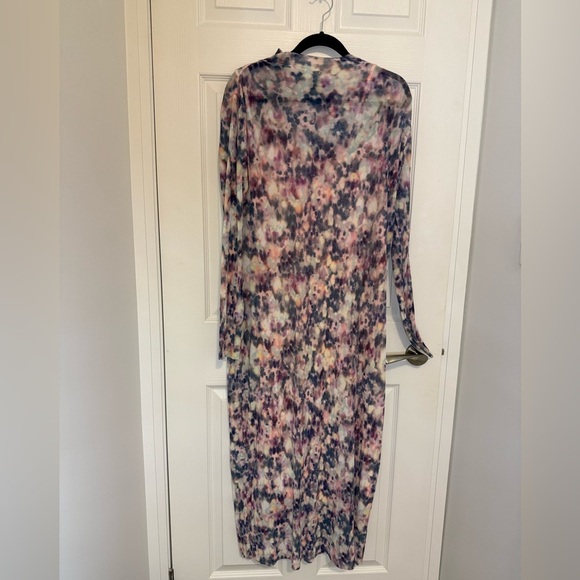 Steve Madden Maya Ribbed Mock Neck Crinkle Long Sleeve MIDI Dress- XL - Picture 8 of 8